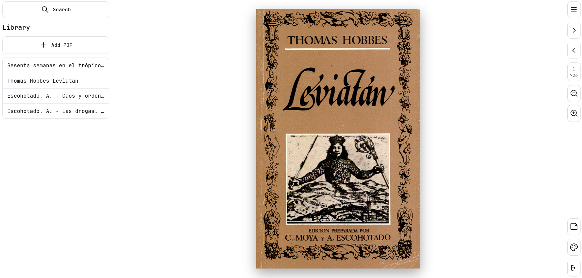 docker-reader — interface preview